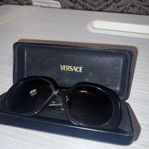 Versace Black Sunglasses with Dark Lenses
